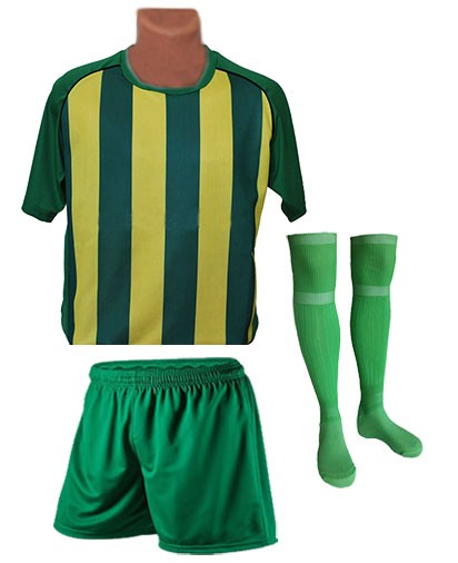 Futbol Forma Takımı,Şort,Çorap Barca9 Sarı-Yeşil Çubuklu