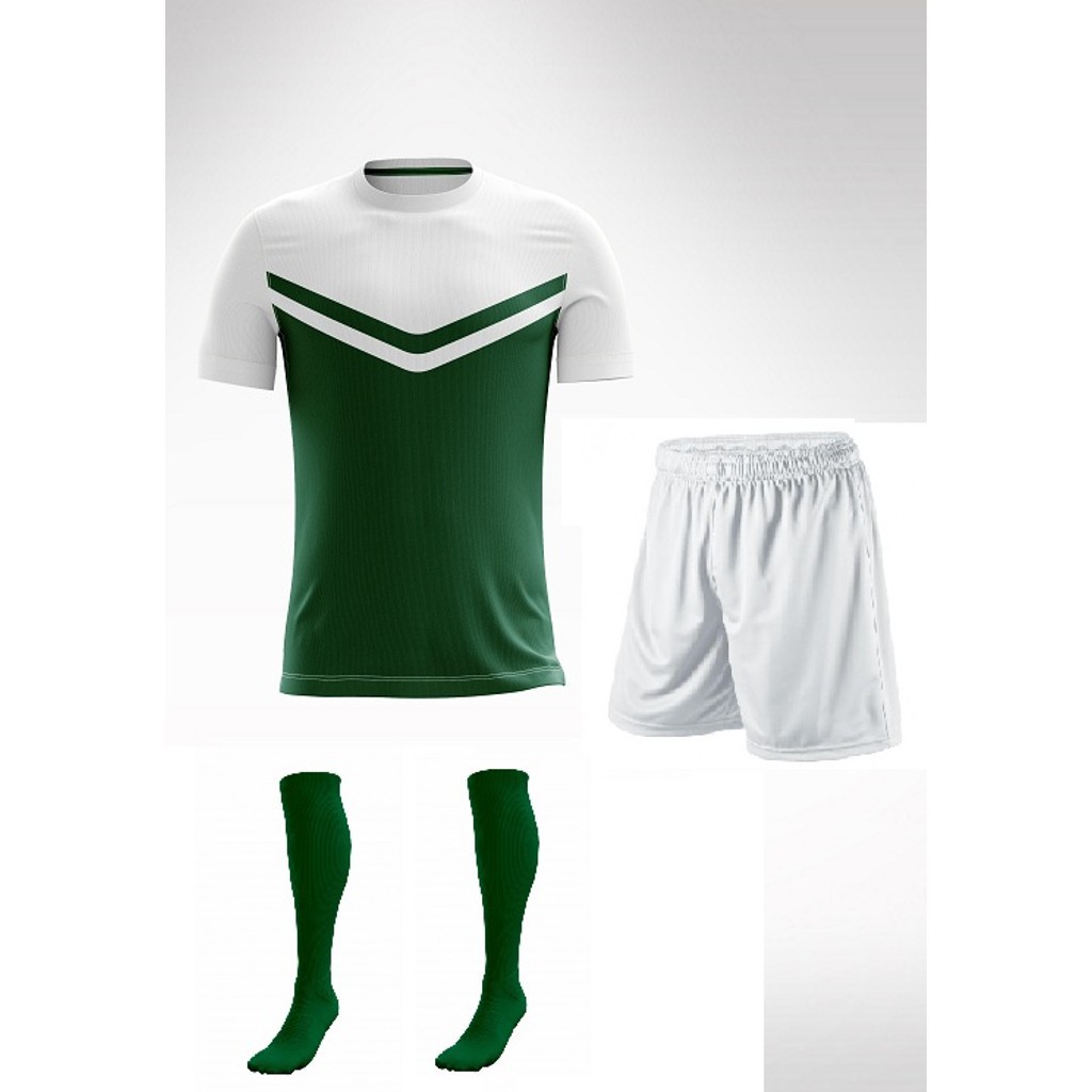 Futbol Falcon12 Forma,Şort,Lüks Çorap Beyaz-Yeşil