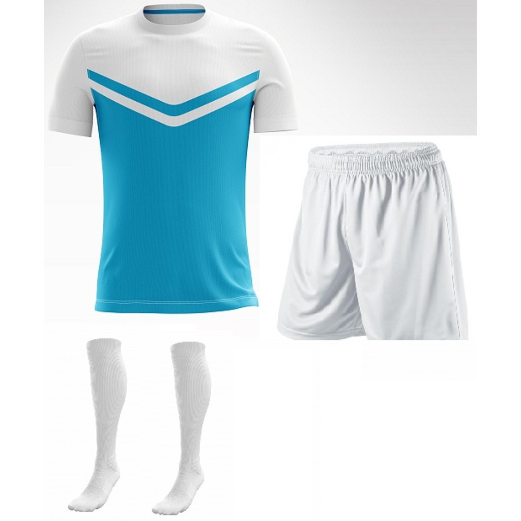 Futbol Falcon15 Forma,Şort,Lüks Çorap Açık Mavi-Beyaz